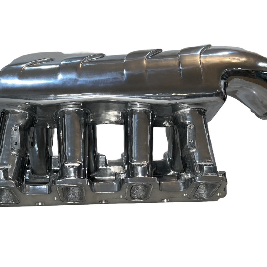 Polished Aluminum Chevy LS Hi-Ram Intake Manifold Rectangle Port, Hi Ram Polished Aluminum Chevy LS Hi-Ram Intake Manifold Rectangle Port, Hi Ram