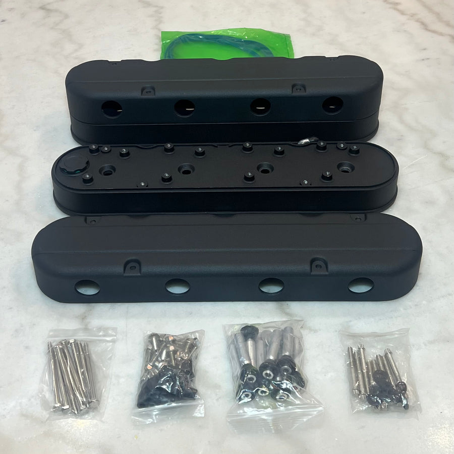 Smooth Black Valve Covers Smooth Black Valve Covers