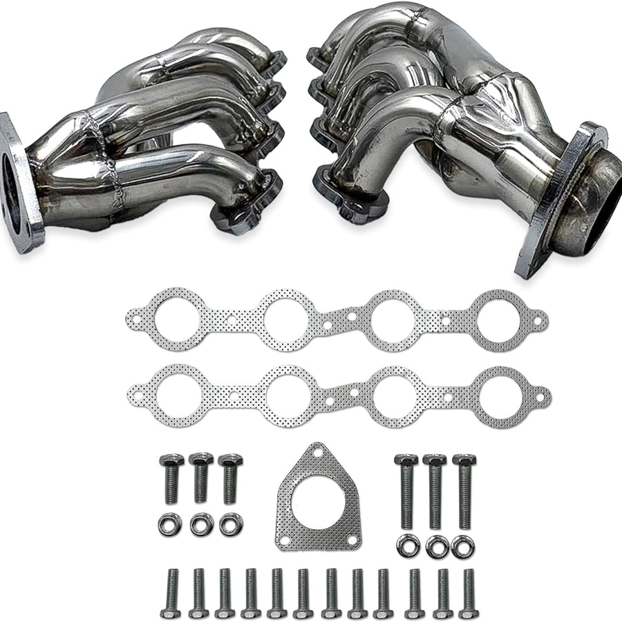 Exhaust Headers Polished 304 Stainless Steel for 2002-2013 Chevy GMC Silverado Sierra Tahoe Yukon Escalade  4.8L 5.3L 6.0L 6.2L V8 1 5/8 in. tube size Exhaust Headers Polished 304 Stainless Steel for 2002-2013 Chevy GMC Silverado Sierra Tahoe Yukon Escalade  4.8L 5.3L 6.0L 6.2L V8 1 5/8 in. tube size