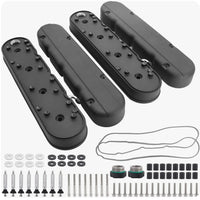 Smooth Black Valve Covers