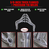 Ceramic Coated LS Swap Long Tube Headers for 1973–1987 Chevy GMC C10 K10 Square Body Trucks and 1988–1991 Blazer Jimmy Suburban 2WD 4WD with MLS Gaskets by Certified Automotive Experts