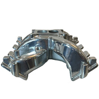 Polished Dual Plane Carburetor Intake Manifold For Cathedral Port LS Engines