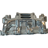 Polished Dual Plane Carburetor Intake Manifold For Cathedral Port LS Engines