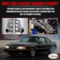 79-93 Mustang 5.0L Ceramic Shorty Headers | Direct Bolt-On