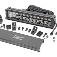 12 Inch Black Series LED Light Bar | Dual Row | White DRL