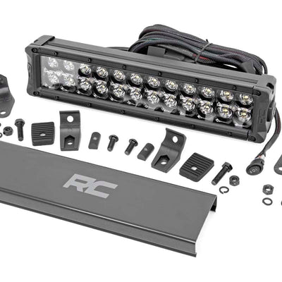 12 Inch Black Series LED Light Bar | Dual Row | White DRL