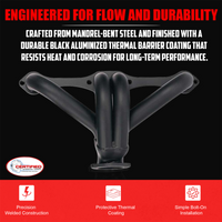 Black Block Hugger Headers – SBC
