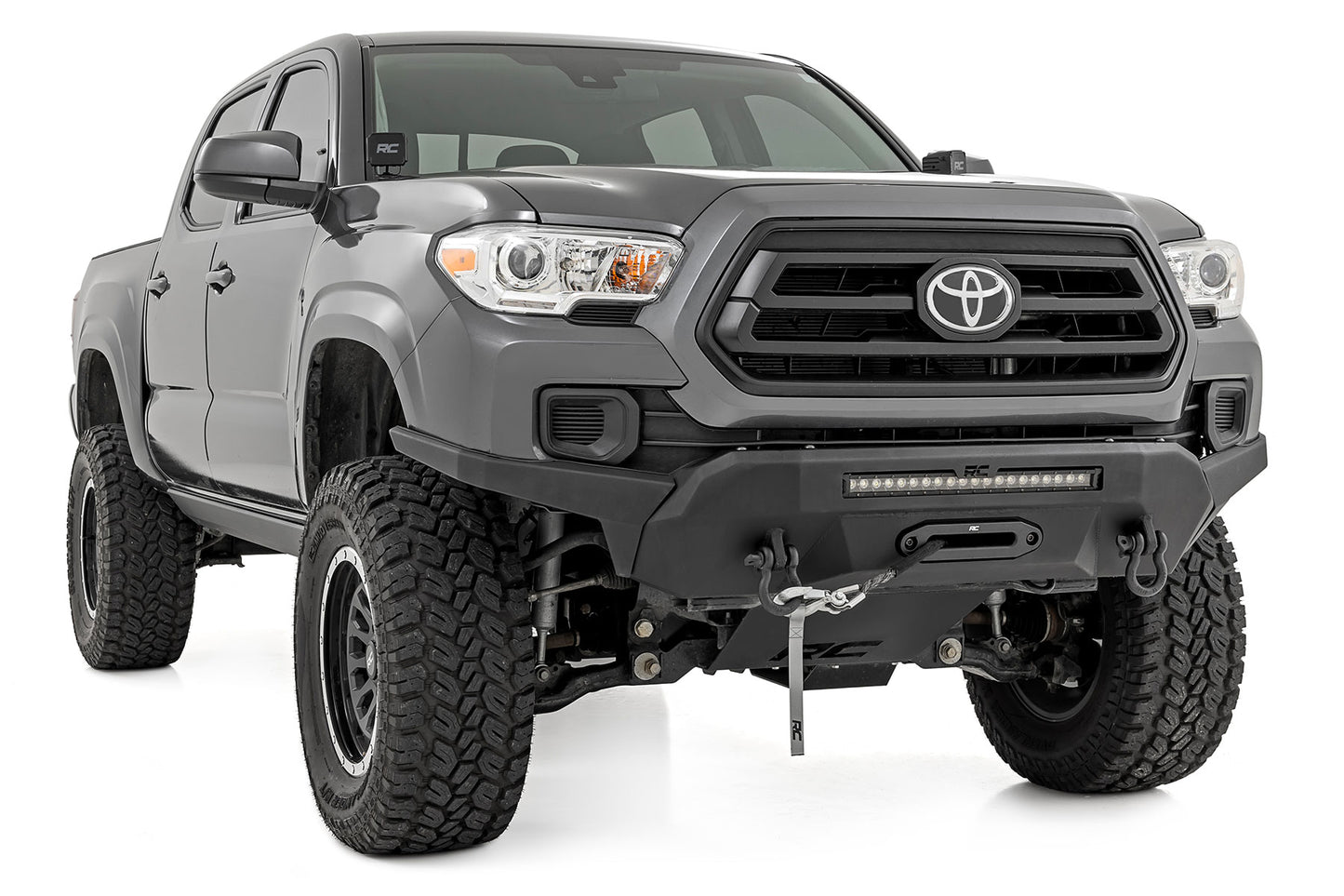 Front Bumper | Hybrid | 20" Blk LED | 9500-Lb Winch Syn | Toyota Tacoma (16-23)