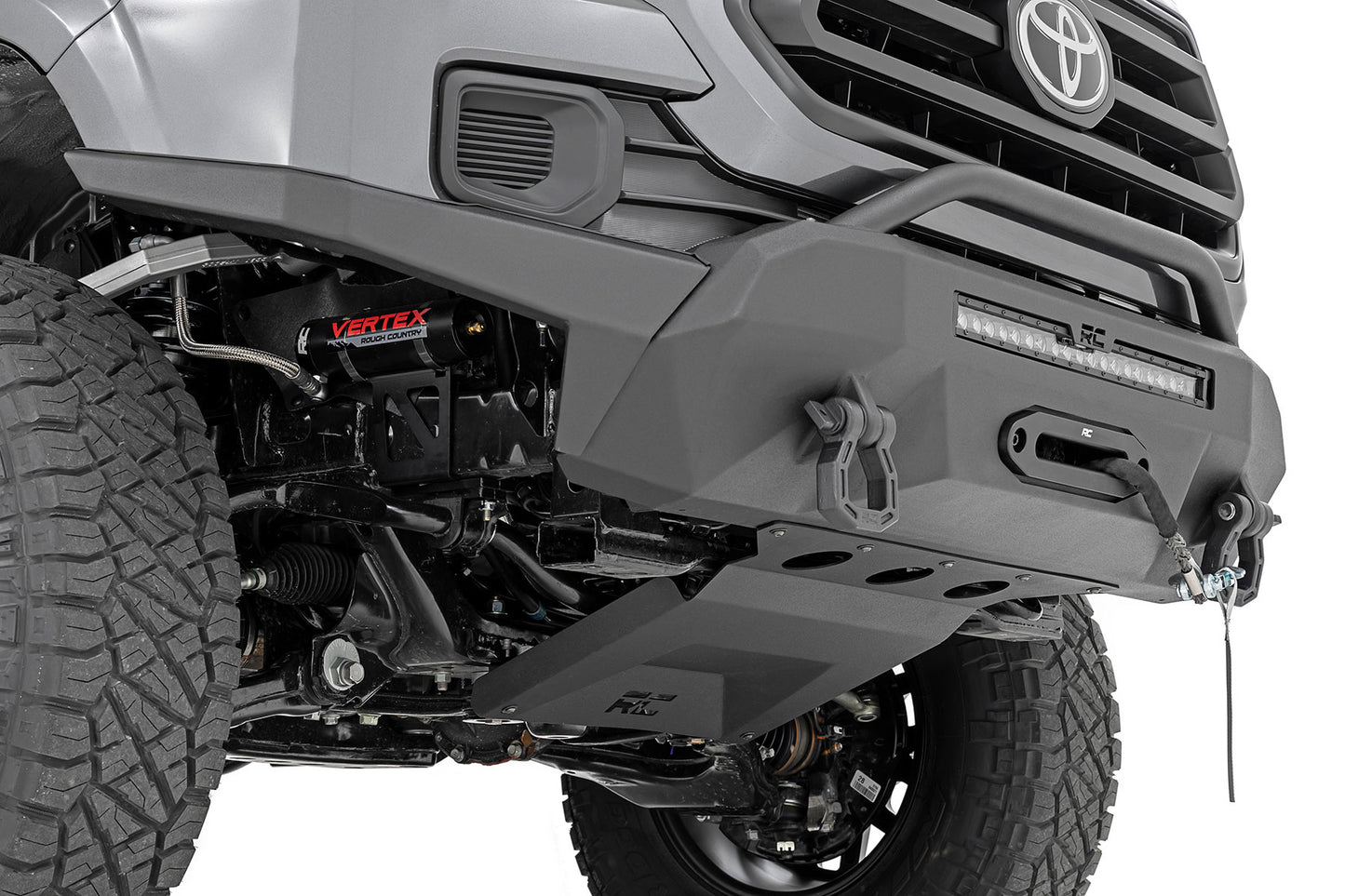 Front Bumper | High Clearance | 12000-Lb Pro Series Winch | Synthetic Rope Toyota Tacoma 4WD (16-23)