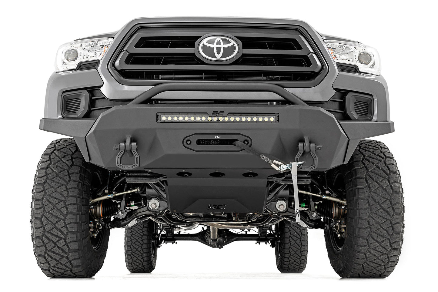 Front Bumper | Hybrid | 20" Blk LED | 12000-Lb Winch Syn | Toyota Tacoma (16-23)