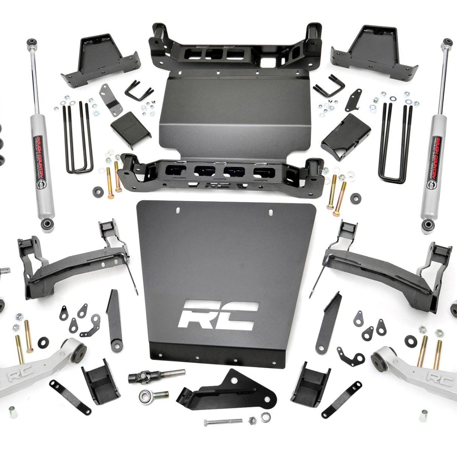 7 Inch Stamped Steel LCA Lift Kit | Forged UCA | Bracket | N3 Struts | Chevy/GMC 1500 (16-18)