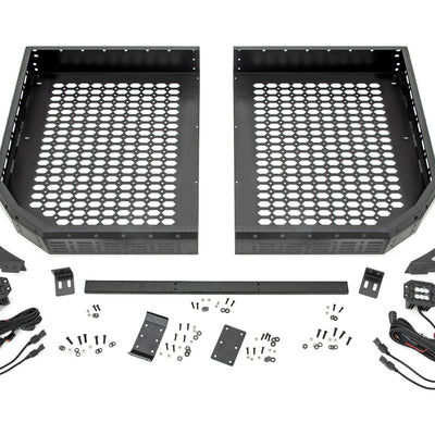 Cargo Rack | Dual 2" Black LED Pairs | Flush Mount | Polaris Ranger 1000/Ranger XP 1000