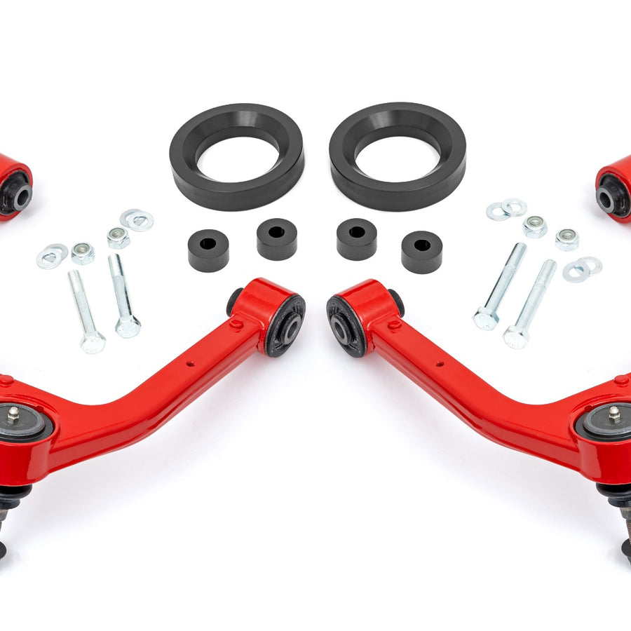 1.75 Inch Leveling Kit | Forged Red UCA | AT4 | GMC Sierra 1500 4WD (19-24)