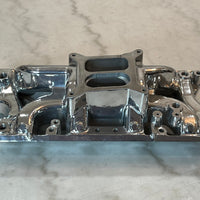 Polished Aluminum Intake Manifold Fits Small Block Ford 302 Dual Plane, Air Gap