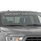 Rough Country Decal | 3 Inch x 49 Inch | Curved | Silver