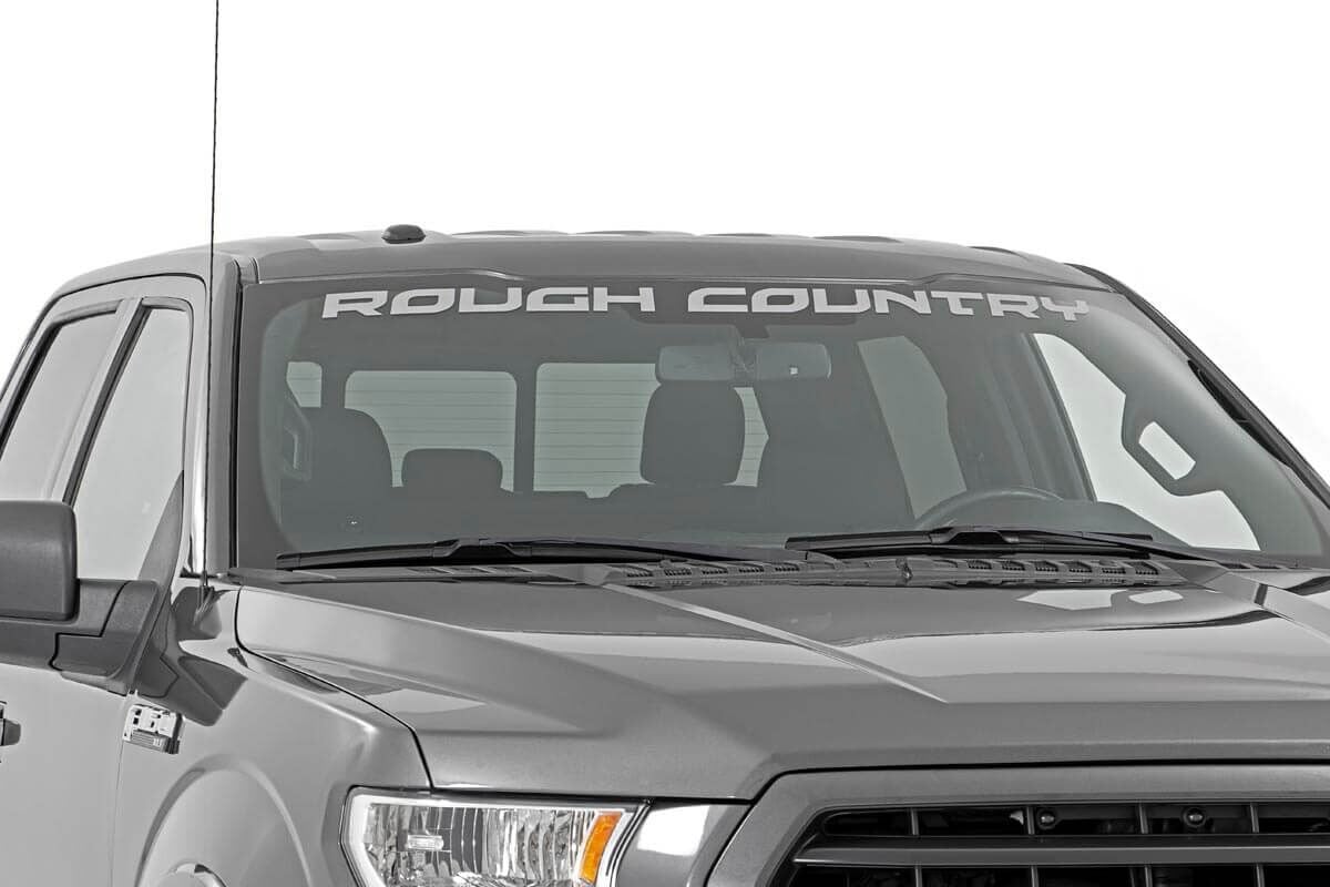 Rough Country Decal | 3 Inch x 49 Inch | Curved | Silver