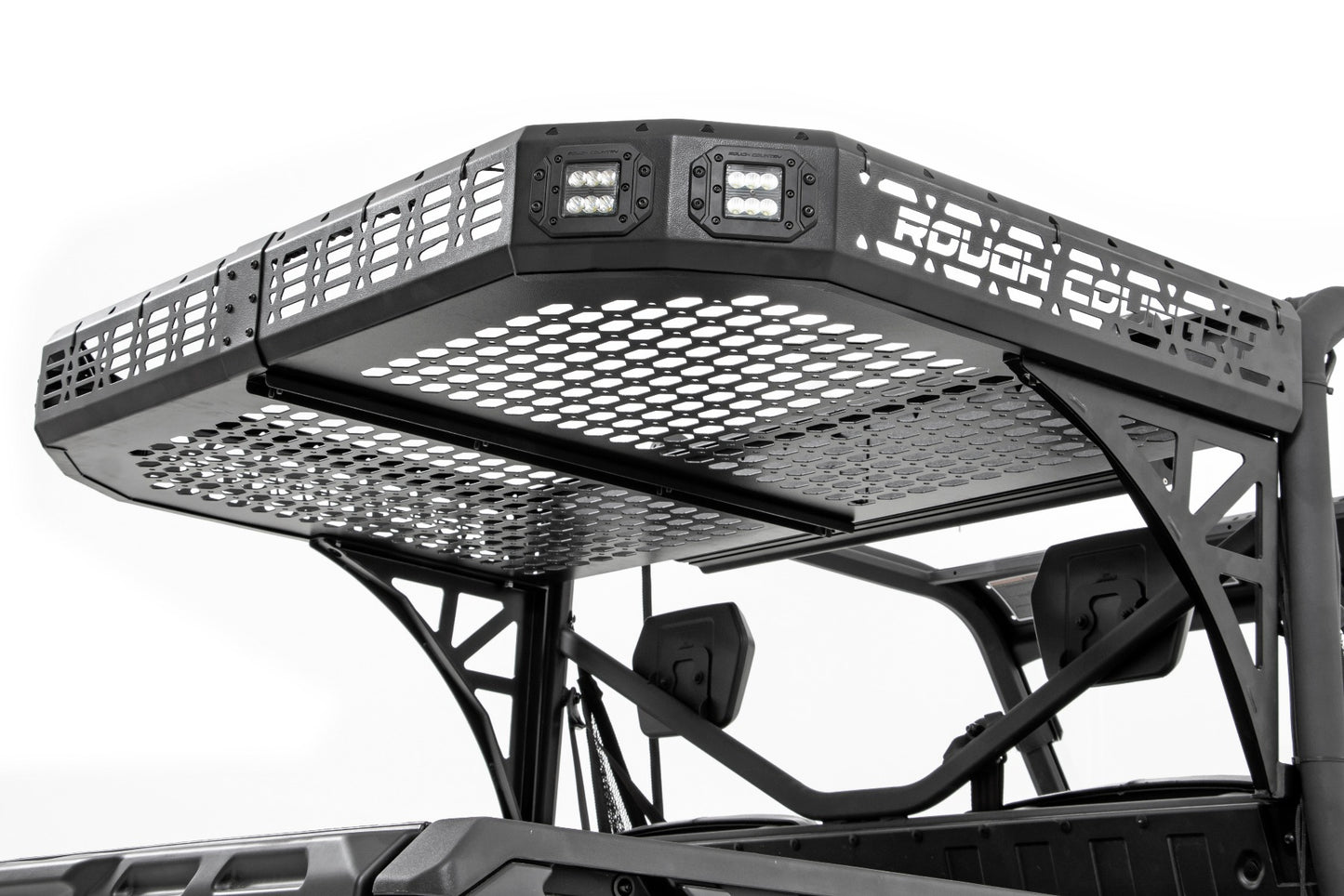 Cargo Rack | Dual 2" Black LED Pairs | Flush Mount | Can-Am Defender HD 5/HD 8/HD 9/HD 10