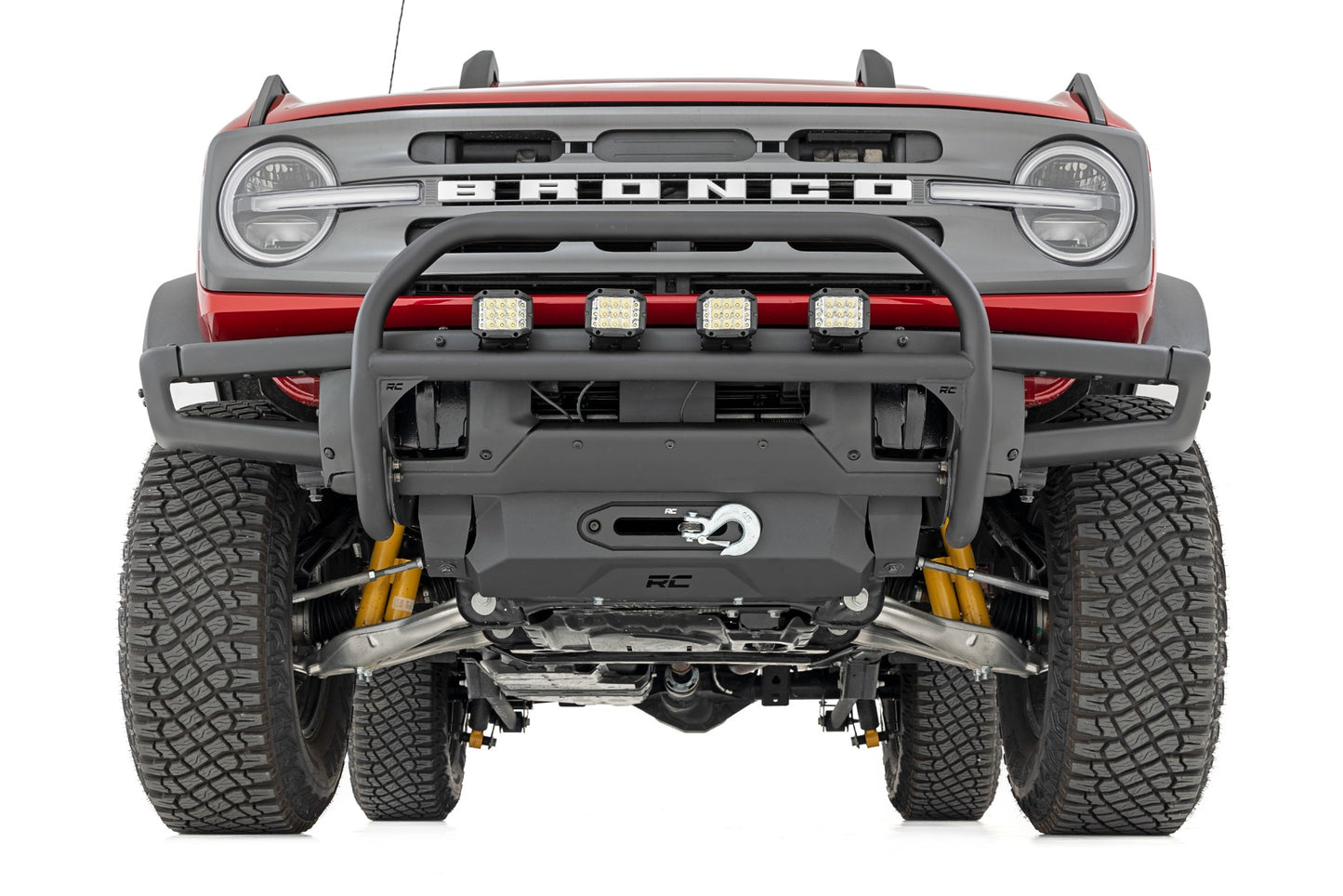 Nudge Bar | 20 Inch Black Single Row LED | OE Modular Steel | | Ford Bronco (21-24)