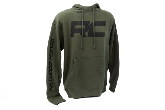 Rough Country Hoodie | RC Topographical Sleeve | Army Green | SM