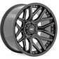 Rough Country 95 Series Wheel | One-Piece | Gloss Black Machined | 20x10 | 8x6.5 | -19mm