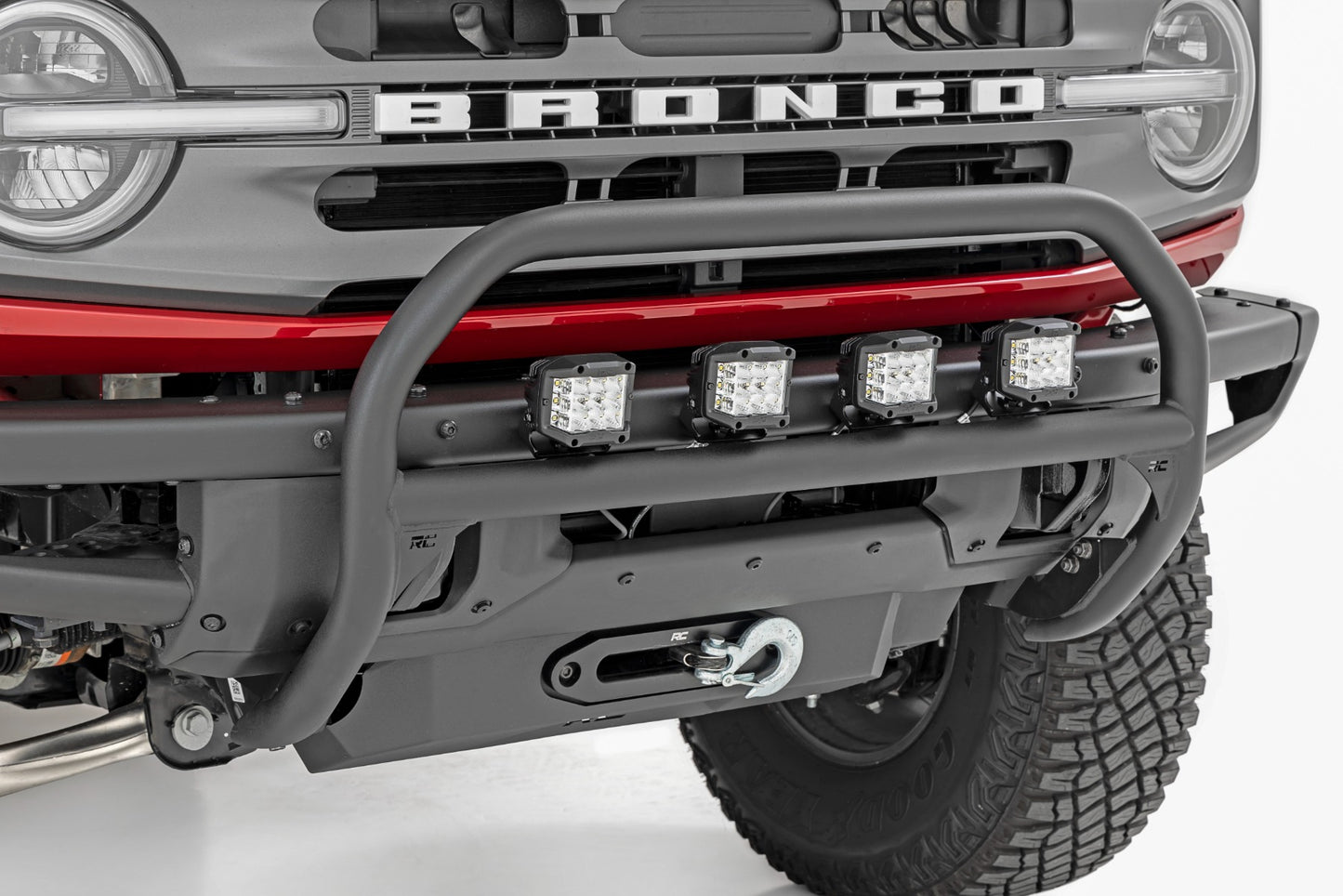 Nudge Bar | 20 Inch Black Single Row LED | OE Modular Steel | | Ford Bronco (21-24)