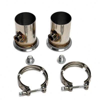 2.5" V-Band Header Collectors with Clamps | Set of 2