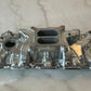 Polished Aluminum Intake Manifold, Small Block Chevy Mid Rise Dual Plane 55-95