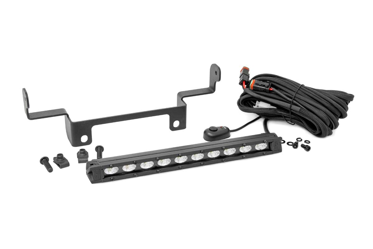 LED Light | Bumper Mount | 10" Black Slimline | Honda Pioneer 1000/Pioneer 1000-5