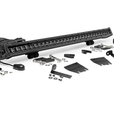 LED Light Kit | Hood Mount | 30" Black Single Row | Jeep Gladiator JT/Wrangler JL (18-24)