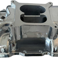 Polished Air Gap Intake Manifold – SBC Dual Plane