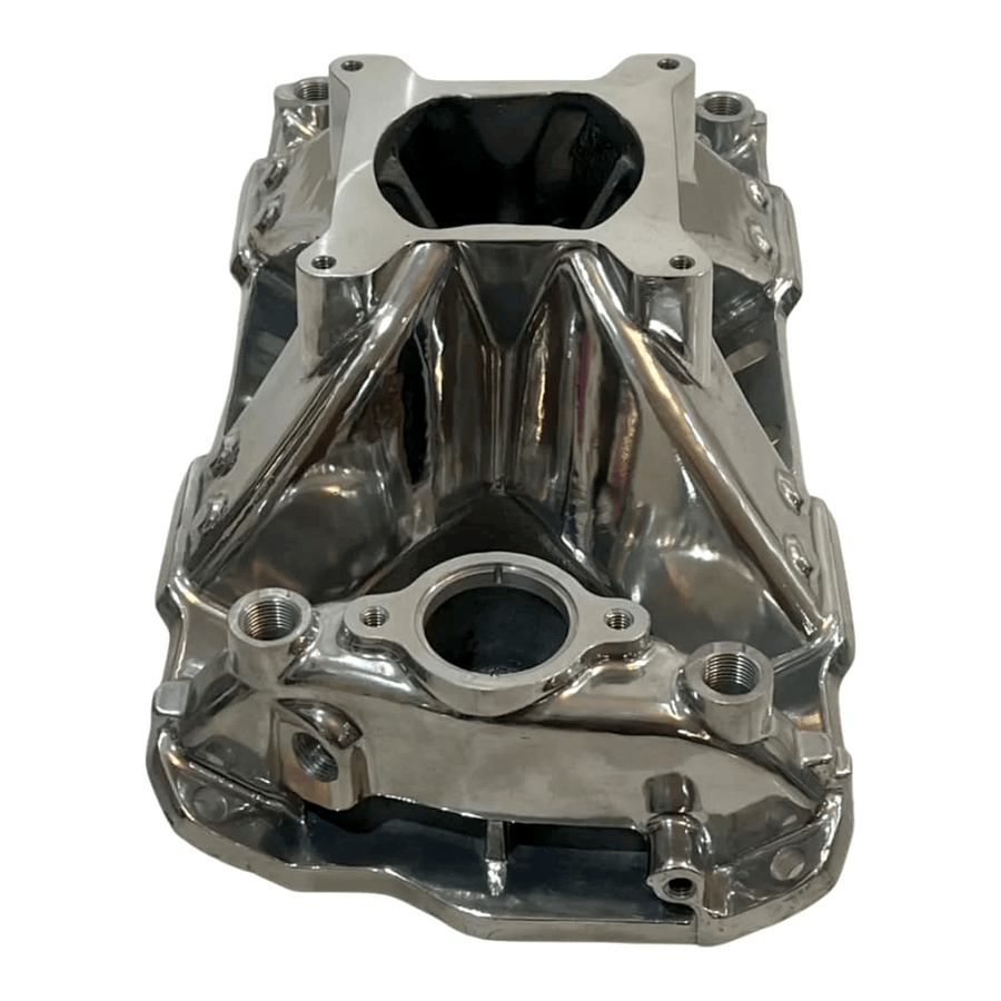 Polished Single Plane Intake Manifold – SBC 262–400