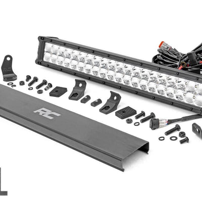 20 Inch Chrome Series LED Light Bar | Dual Row | Amber DRL