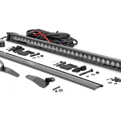 30" Single Row Light Mount | Front | Black Series | White DRL | Polaris RZR Turbo R 4WD