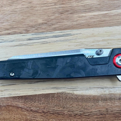 SliceElite Carbon de Noche Folding Knife, D2 Steel Blade, Carbon Fiber Handle – Lightweight, Compact Pocket Knife for EDC, Travel, Hiking, Camping & Utility Use