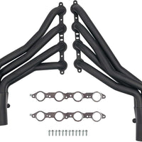 Long Tube Headers for LS Swaps Black Aluminized Thermal Barrier Coating with MLS Gaskets & Header Bolts Fits 73–87 Chevy GMC C/K10–20 and 88–91 Square-Body Blazer Jimmy Suburban 2WD & 4WD