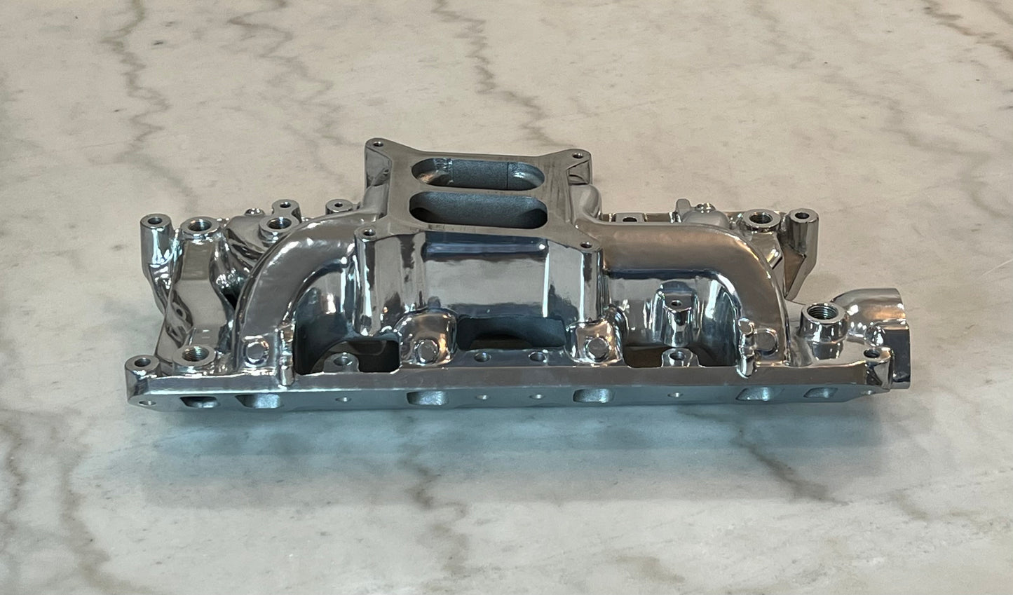 Polished Aluminum Intake Manifold Fits Small Block Ford 302 Dual Plane, Air Gap