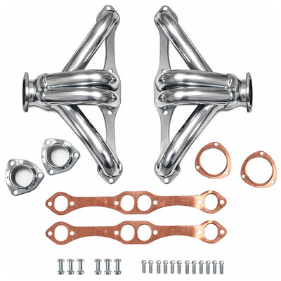 Ceramic Coated Block Hugger Headers for Small Block Chevy SBC 265–400 Gen 1 V8