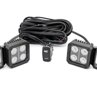 Black Series LED Light Pair | 2 Inch | Flood | Swivel Mount