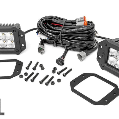 2 Inch Chrome Series LED Light Pods | Flush Mount | Cool White DRL