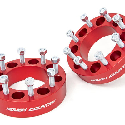 2 Inch Wheel Spacers | 8x6.5 | Red | Multiple Makes & Models (Chevy/GMC/Ram)