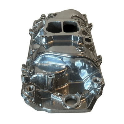 Polished Aluminum Dual Plane Intake Manifold for Chevy Big Block Oval Port Engines