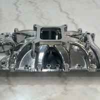 Polished Aluminum Intake Manifold for Ford 351W, Single Plane Air Gap