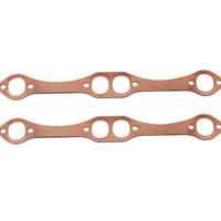 Certified Automotive Experts – Copper Header Gaskets Small Block Chevy 265 283 302 305 327 350 383 400 SBC Exhaust Manifold Gasket Set Reusable No Leak Oval Port Gaskets Fits Gen 1 Engines 1955–2002