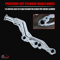 Ceramic Coated Long Tube Exhaust Headers for 1988-1998 Chevy GMC K1500 K2500 Tahoe Yukon Suburban Blazer 5.0 5.7 305 350 4WD 4X4 1-5/8 Inch Primaries 2-1/2 Inch Collectors 88-98