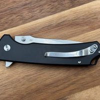 SliceElite Doc Scurlock Folding Knife – 3.39” D2 Steel Blade, Black G10 Handle, Button Lock, Stone Wash Finish – Tactical EDC Pocket Knife