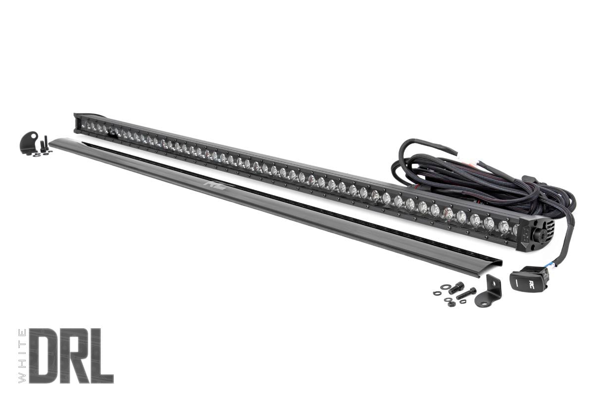 50 Inch Black Series LED Light Bar | Single Row | Cool White DRL