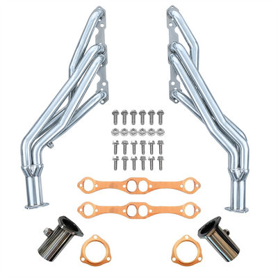 Ceramic Coated Long Tube Exhaust Headers for 1988-1998 Chevy GMC K1500 K2500 Tahoe Yukon Suburban Blazer 5.0 5.7 305 350 4WD 4X4 1-5/8 Inch Primaries 2-1/2 Inch Collectors 88-98