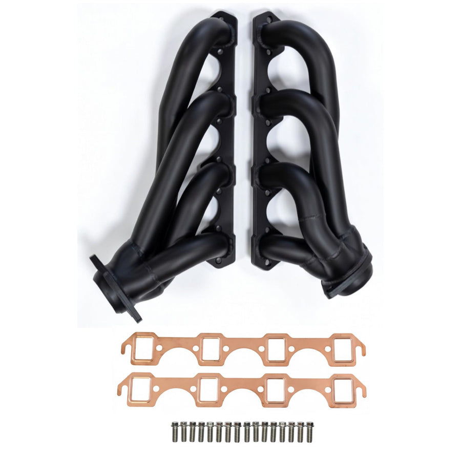 Black Thermal Barrier Coated Shorty Headers for 1979-1993 Ford Mustang 5.0 302 V8 Engine