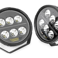 Black Series Halo LED Light Pair | White/Amber DRL | 6.5 Inch | Round