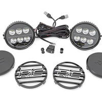 Black Series Halo LED Light Pair | White/Amber DRL | 6.5 Inch | Round